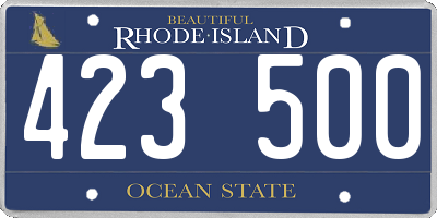 RI license plate 423500