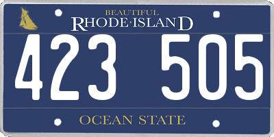 RI license plate 423505