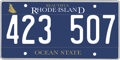 RI license plate 423507