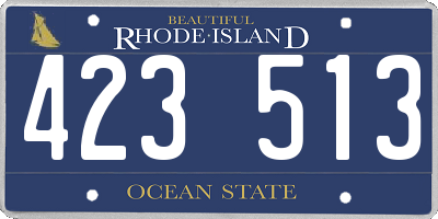 RI license plate 423513
