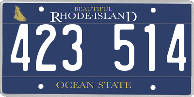 RI license plate 423514