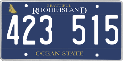 RI license plate 423515