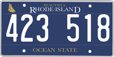 RI license plate 423518
