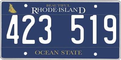 RI license plate 423519