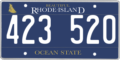 RI license plate 423520