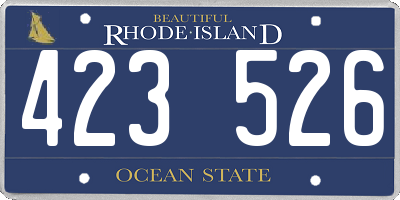 RI license plate 423526
