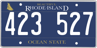 RI license plate 423527