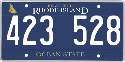 RI license plate 423528
