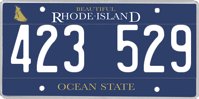 RI license plate 423529