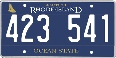 RI license plate 423541