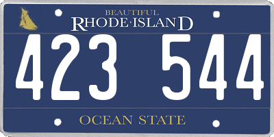 RI license plate 423544