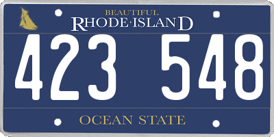 RI license plate 423548