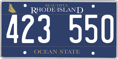 RI license plate 423550