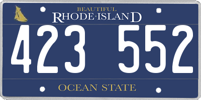 RI license plate 423552