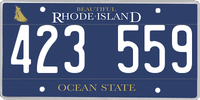 RI license plate 423559