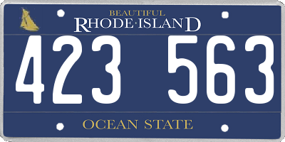 RI license plate 423563