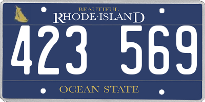 RI license plate 423569