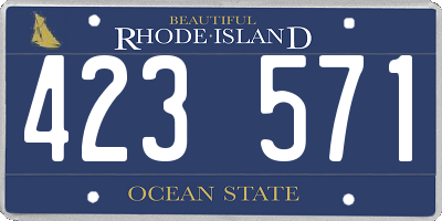 RI license plate 423571
