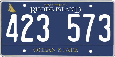RI license plate 423573