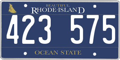 RI license plate 423575