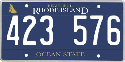 RI license plate 423576