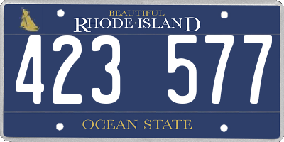 RI license plate 423577