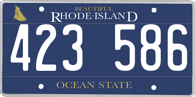RI license plate 423586