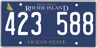 RI license plate 423588