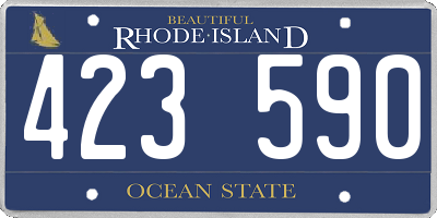 RI license plate 423590