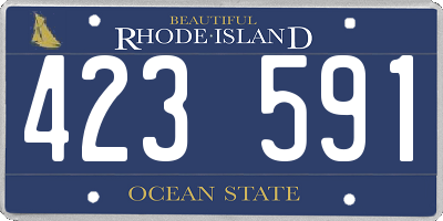 RI license plate 423591