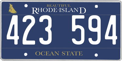 RI license plate 423594