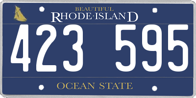 RI license plate 423595