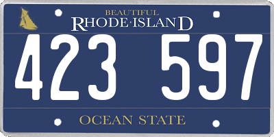 RI license plate 423597