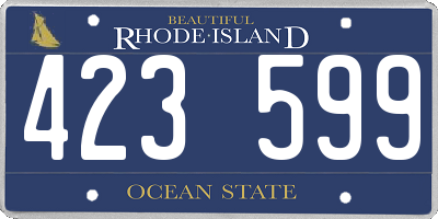 RI license plate 423599