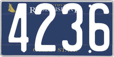 RI license plate 4236