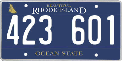 RI license plate 423601