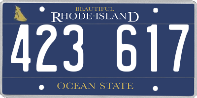 RI license plate 423617