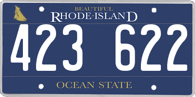 RI license plate 423622