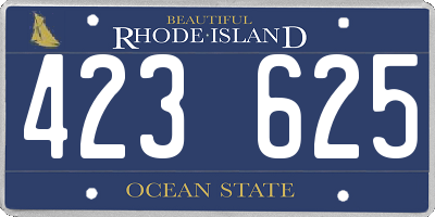 RI license plate 423625