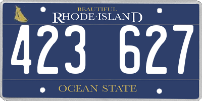 RI license plate 423627