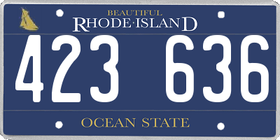 RI license plate 423636