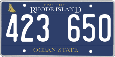 RI license plate 423650