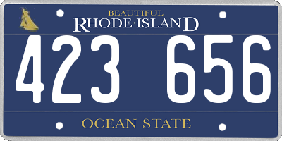 RI license plate 423656