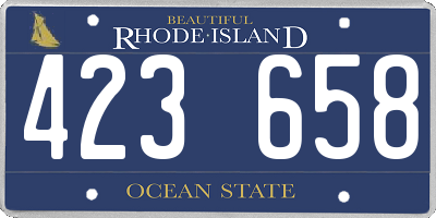 RI license plate 423658