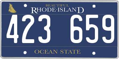 RI license plate 423659