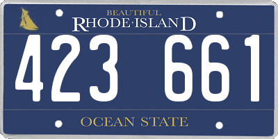 RI license plate 423661