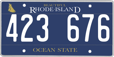 RI license plate 423676