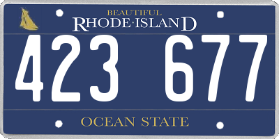 RI license plate 423677