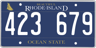 RI license plate 423679