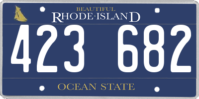 RI license plate 423682